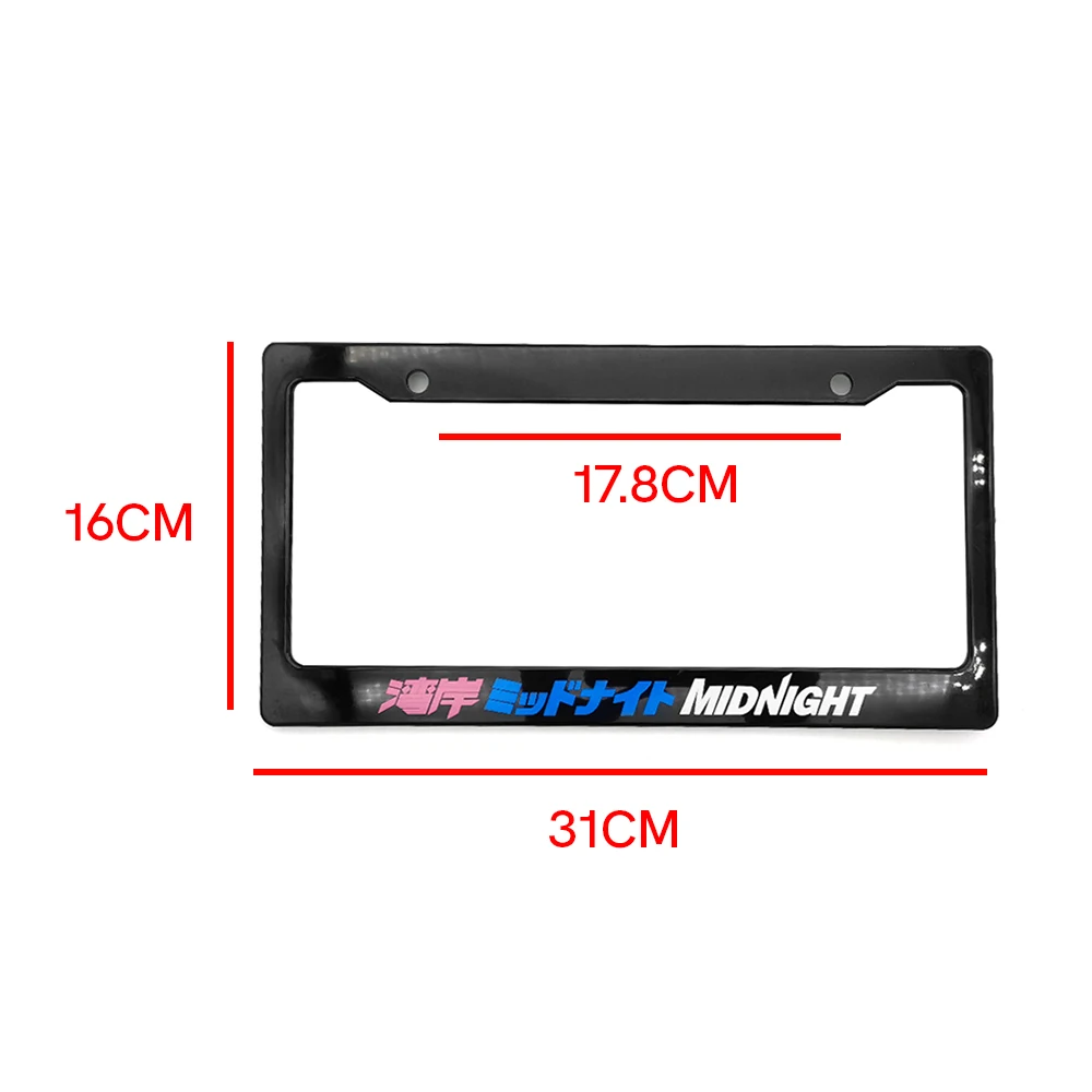 JDM Style Mugen Car License Plate Frame For Bride HKS Midnight Skunk2 Number USA Standard ABS Plate Frame Auto Accessories