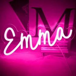 Pink Emma Neon Sign, Novelty LED Neon Light, For Bedroom, Birthday Party Decoration,For Wall Decoration, Gift For Girls