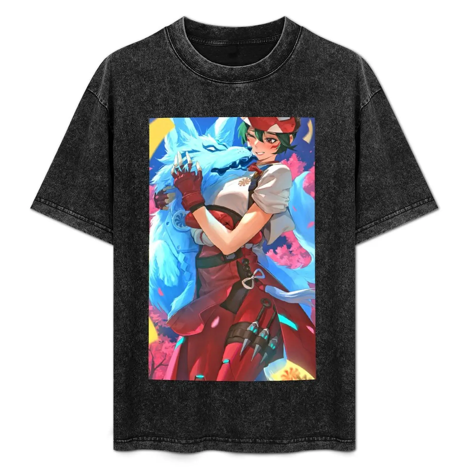 

Kiriko Kawaii Funny Sticker T-Shirt Festival Short Sleeve T-Shirt