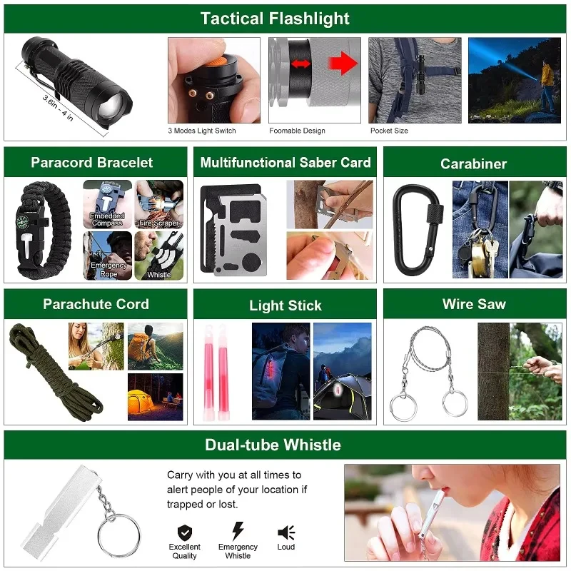 Trekking Emergency Tools Travel Rcue Camping Equipment Outdoor Profsional Survival Kit