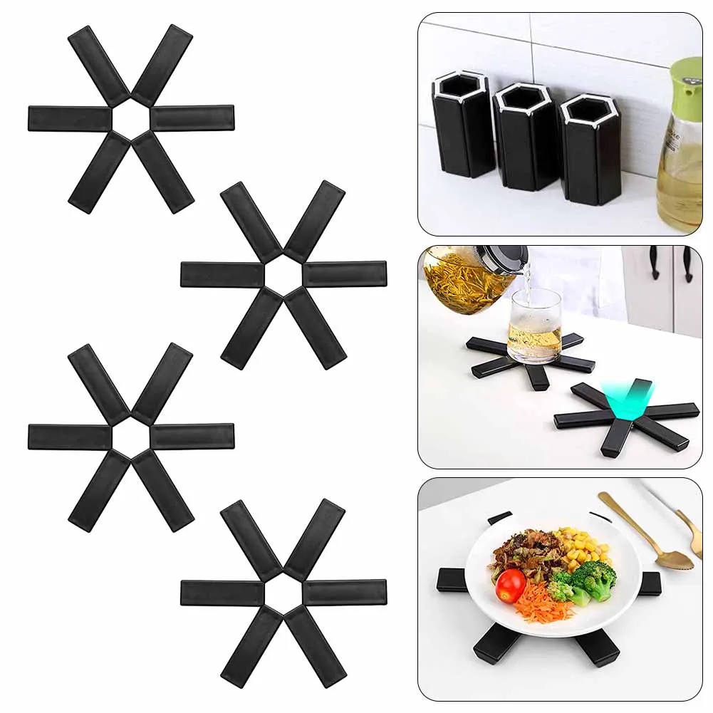 Folding Insulation Pad for Countertop Protect Your Table from Hot Pots and Dishes Easy to Carry and Store 4PCS