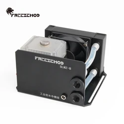 FREEZEMOD Laptop Liquid Cooler Kit 80mm Aluminum Heat Sink Industrial Water Cooling Module 450L/H 3m Lift 8cm Fan SLMZ-B-B
