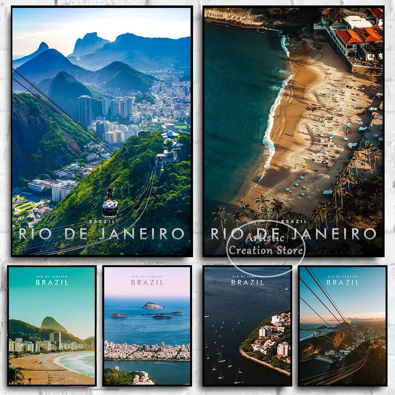 Brazil Rio De Janeiro City City Tour Posters Urban Tourism Scenery Canvas Painting Wall Pictures Living Room Home Decor Gifts