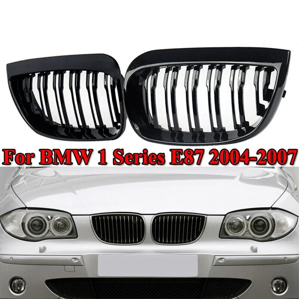 

Car Front Kidney Grille Racing Grills Gloss Black Grill For BMW 1 SERIES E81 E87 120d 120i 130i 2004-2006 Auto ABS Grilles