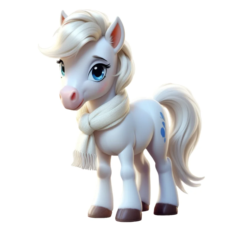 Scarf-Wearing Pony Silicone Mold, Warm and Cute Horse-Shaped Mold, Fondant Chocolate DIY Silicone Mold