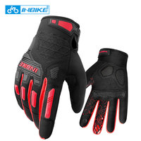 INBIKE MTB Cycling Gloves Man Mountain Road Bike Gloves Thickened TPR Palm Pad Shockproof Touchscreen Bicycle Gloves for Men