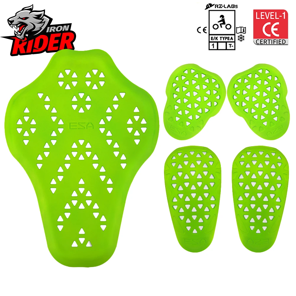 CE Level 1/2 Universal Motorcycle Protective Pad For Off Road Racing Safety Insertion Armor Back Protector Motorcycle Equipment