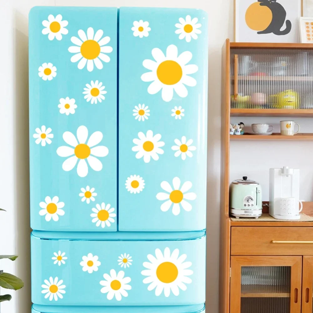 Double-Sided Clings Daisy Window Clings Double-Sided Visibility Easy Application Great For Celebrations For Doors