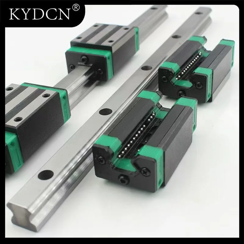 HGR20 Linear Rail Guide Kit 2pcs Linear Rail L 600-950mm + 4pcs HGH20CA HGW20CC Linear Bearing Slider for CNC 3D Printer