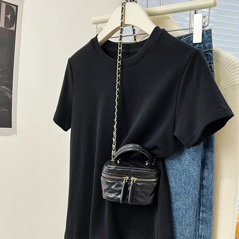 Frauen T Shirt Mädchen T-Shirt Frau Kleidung Tops T-shirt Weibliche Kurzarm Sommer T Sexy Y2k Top Weiß Harajuku Streetwear ﻿