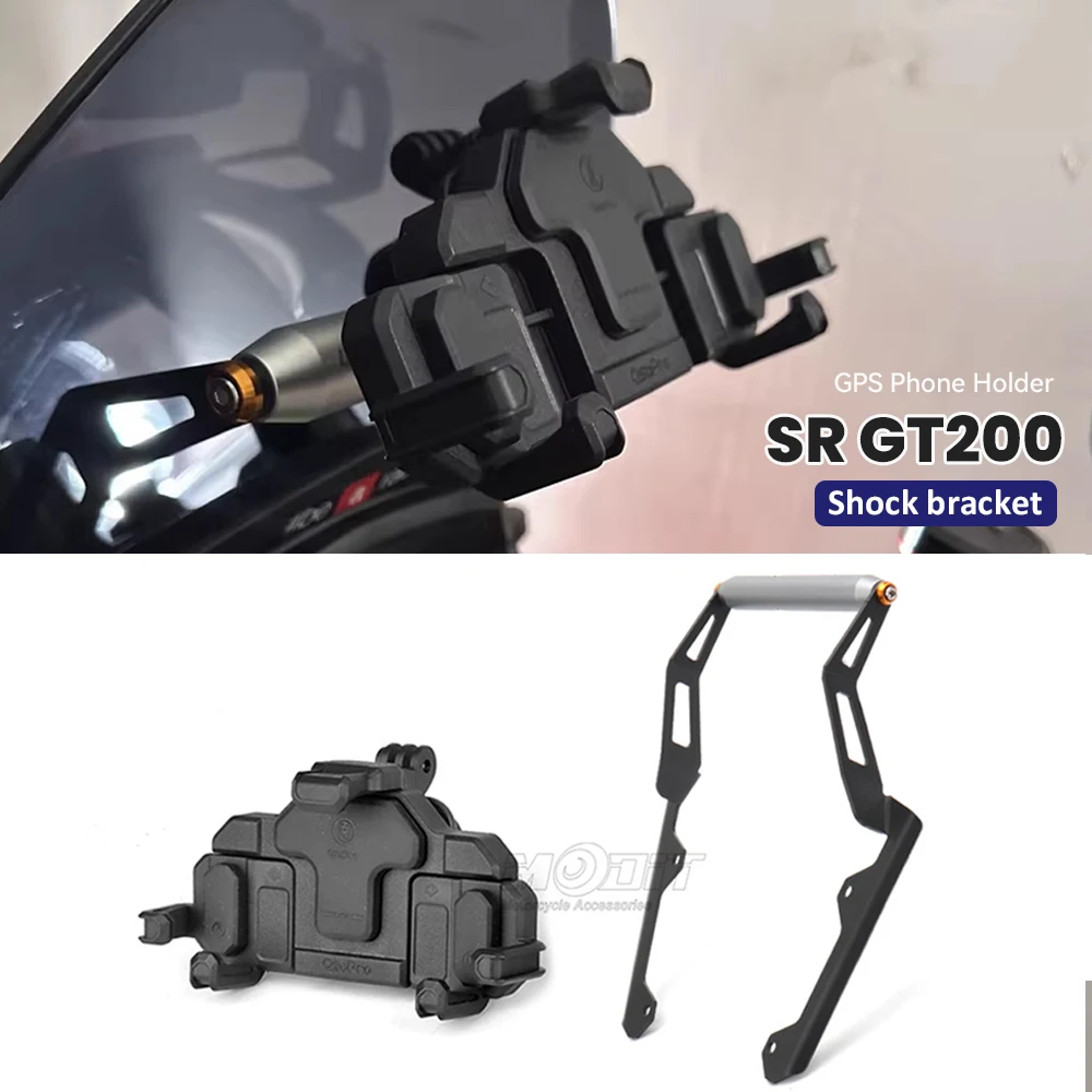 New GPS Navigation Phone Holder Frame Bracket Metal GPS Mount Bracket Fit For Aprilia SR GT200 GT 200 Sr Gt200 2022 2023