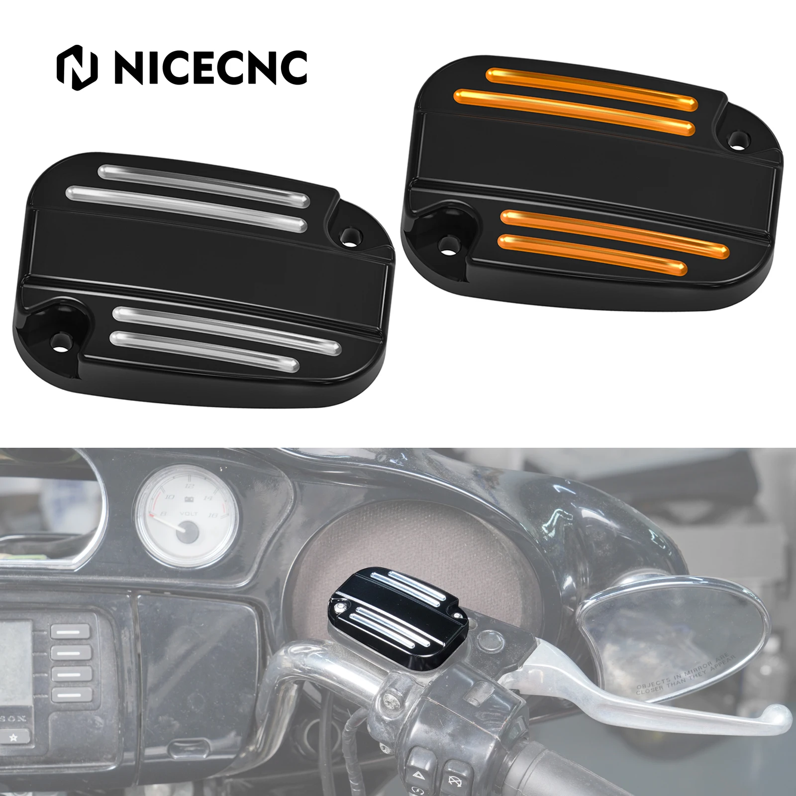 

42855-06D Brake Master Cylinder Lid Cover for Harley Road King/Special Street Glide FLHX/S/ST Road Glide FLTRX/XS Ultra Limited