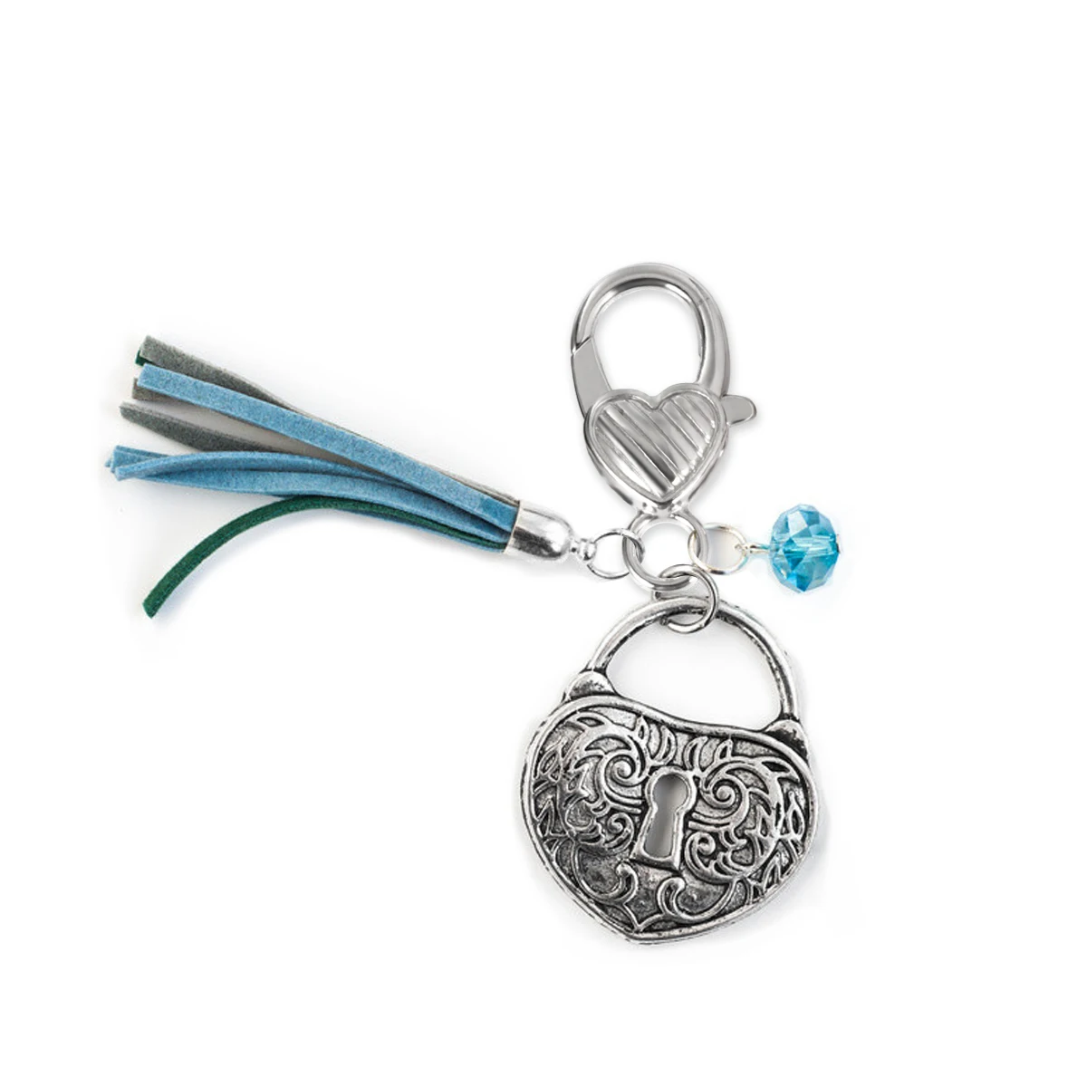 

40pcs Heart-Shaped Lobster Clasp Alloy Key Accessories Vintage Diy Jewelry Connector For Bracelets Necklaces Keychains Handmade