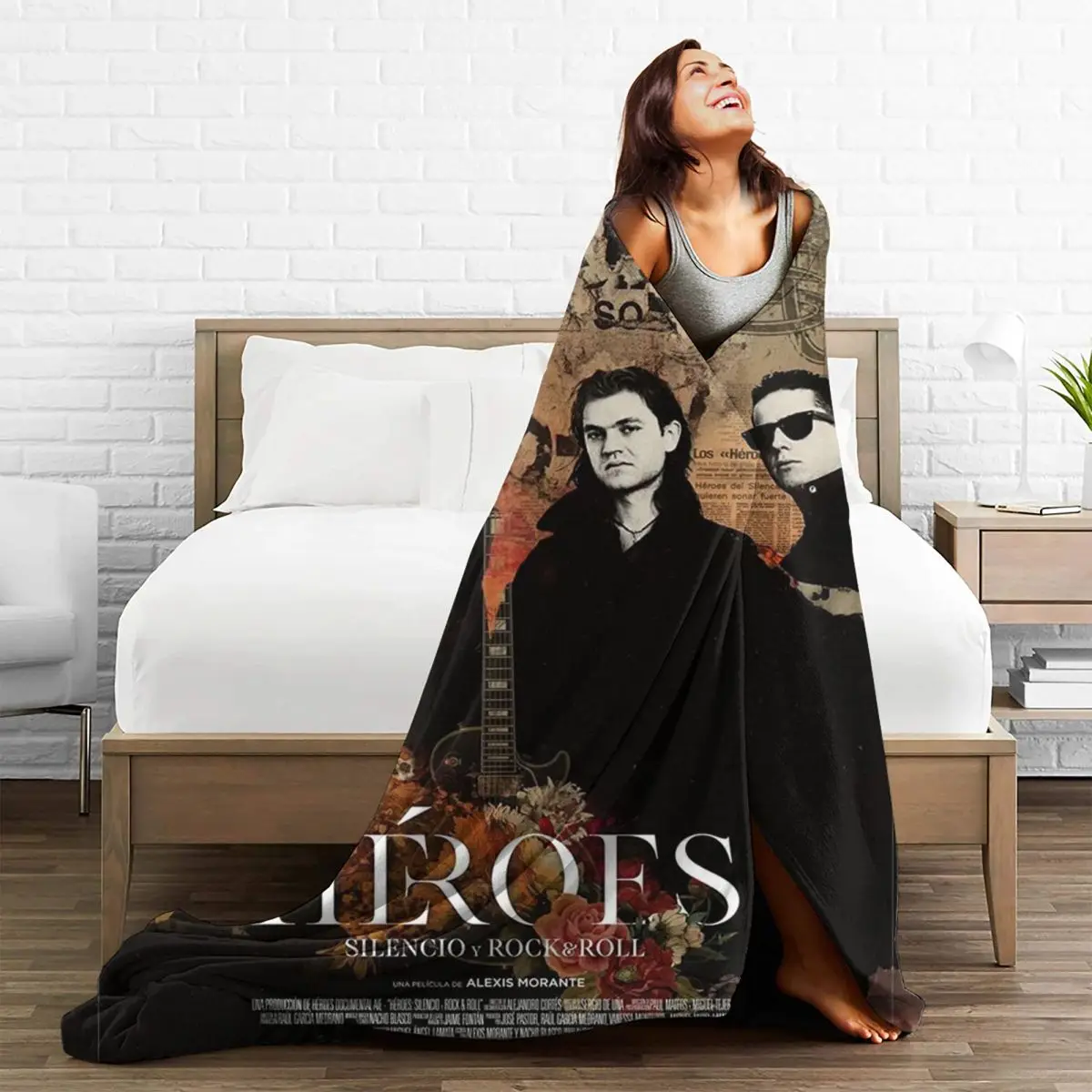 Heroes Del Silencio Warm Soft Blanket Spanish Rock Band Picnic Bedding Throws Winter Design Flannel Bedspread Sofa Bed Cover