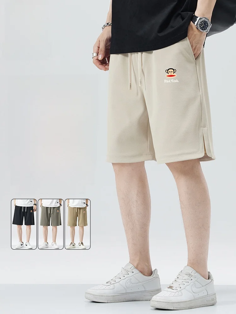 

Мужские спортивные повседневные шорты PaulFrank, дышащие, тонкие, прямого кроя, летние, универсальные, легкие, удобные шорты