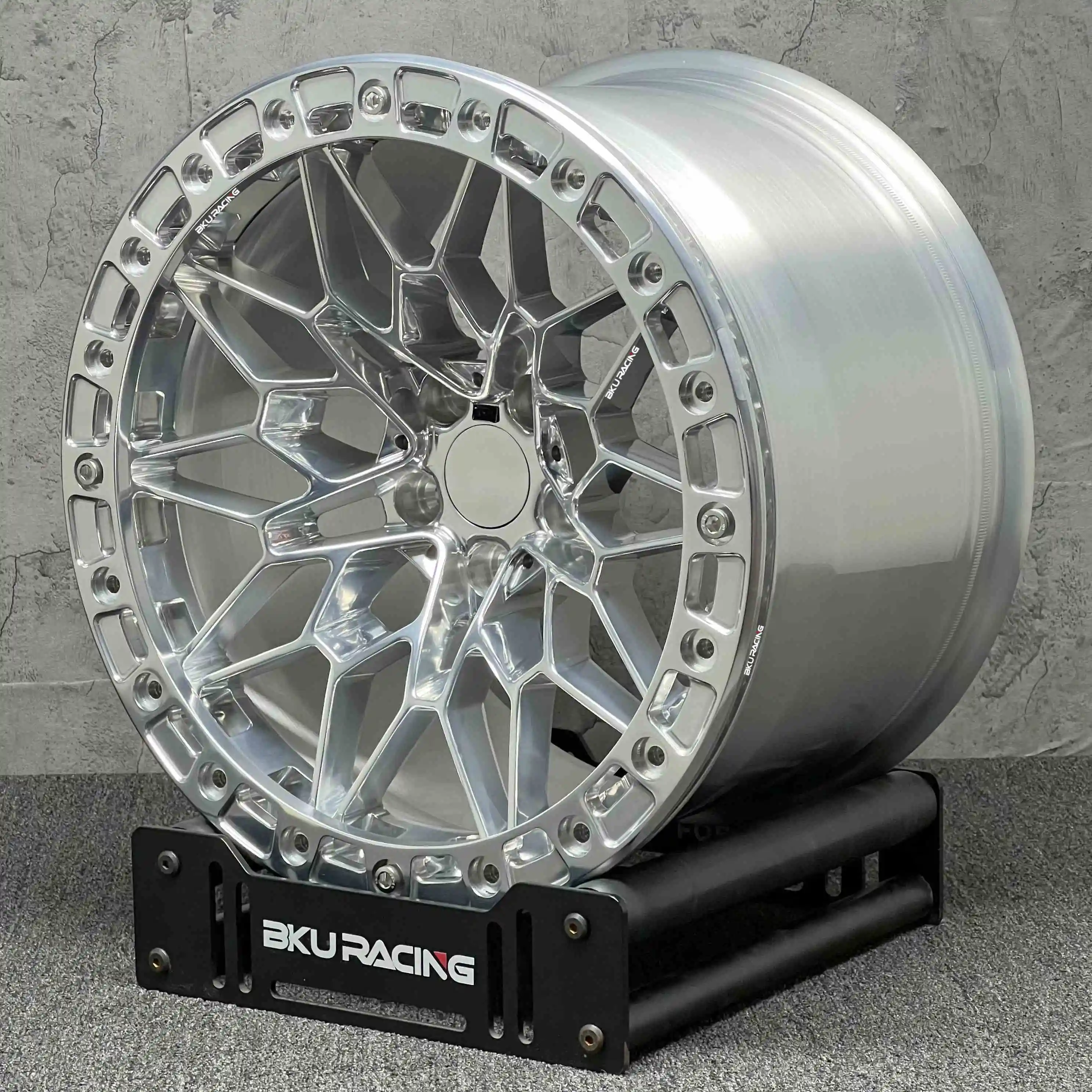 Performance WheelsBku Forged 5X115 Beadlock Wheels For Dodge Challenger SRT Hellcat Rims 17 18 19 Inch Custom Monoblock Alloy Mu