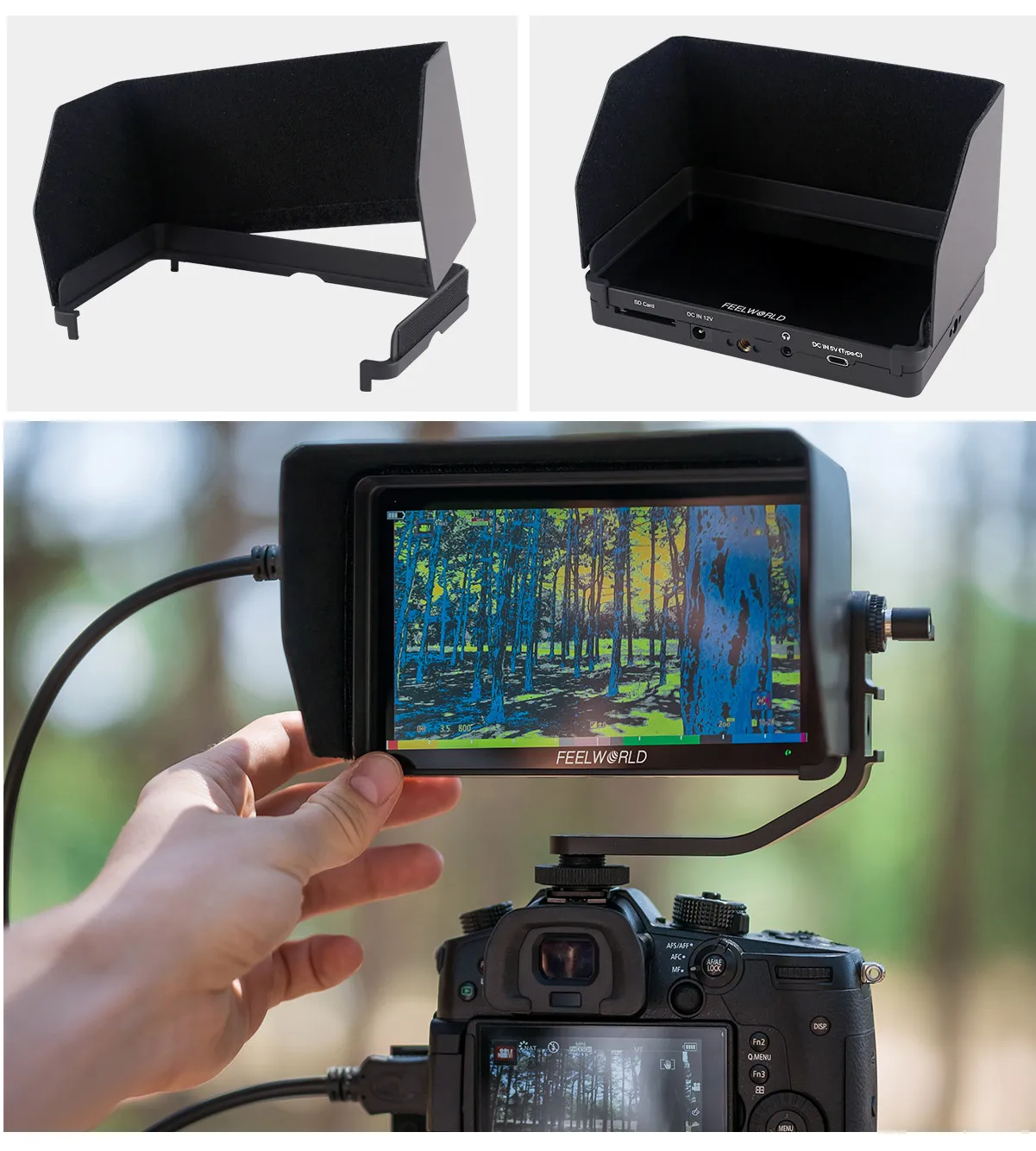 FEELWORLD F6 plus V2 Monitor de toque na câmera de 6 polegadas 4K HDR 3D LUT FHD 1920x1080 IPS Display Focus Assist para DSLR/Vídeo