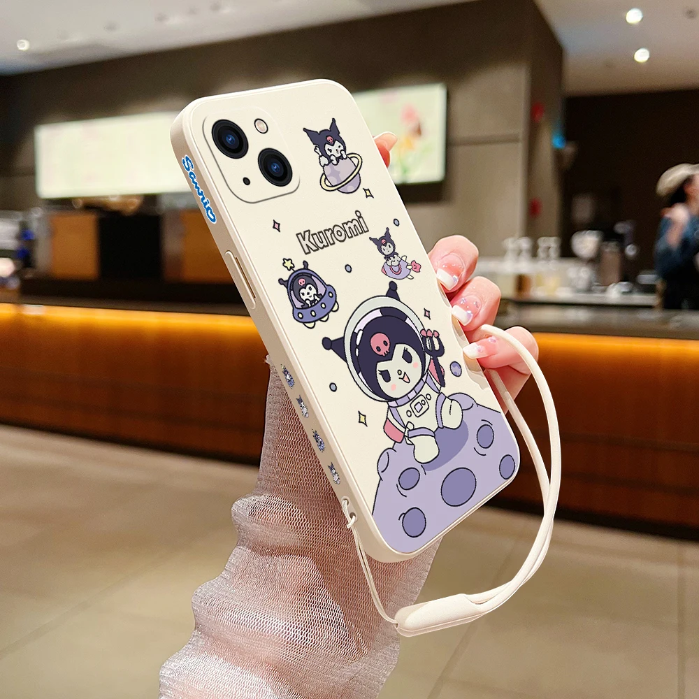 Cute Cartoon Kuromi Phone Case For Xiaomi Poco M5 X5 F5 F4 X4 M4 F3 X3 M3 F2 X2 Pro C40 4G 5G GT Liquid Silicone Cover