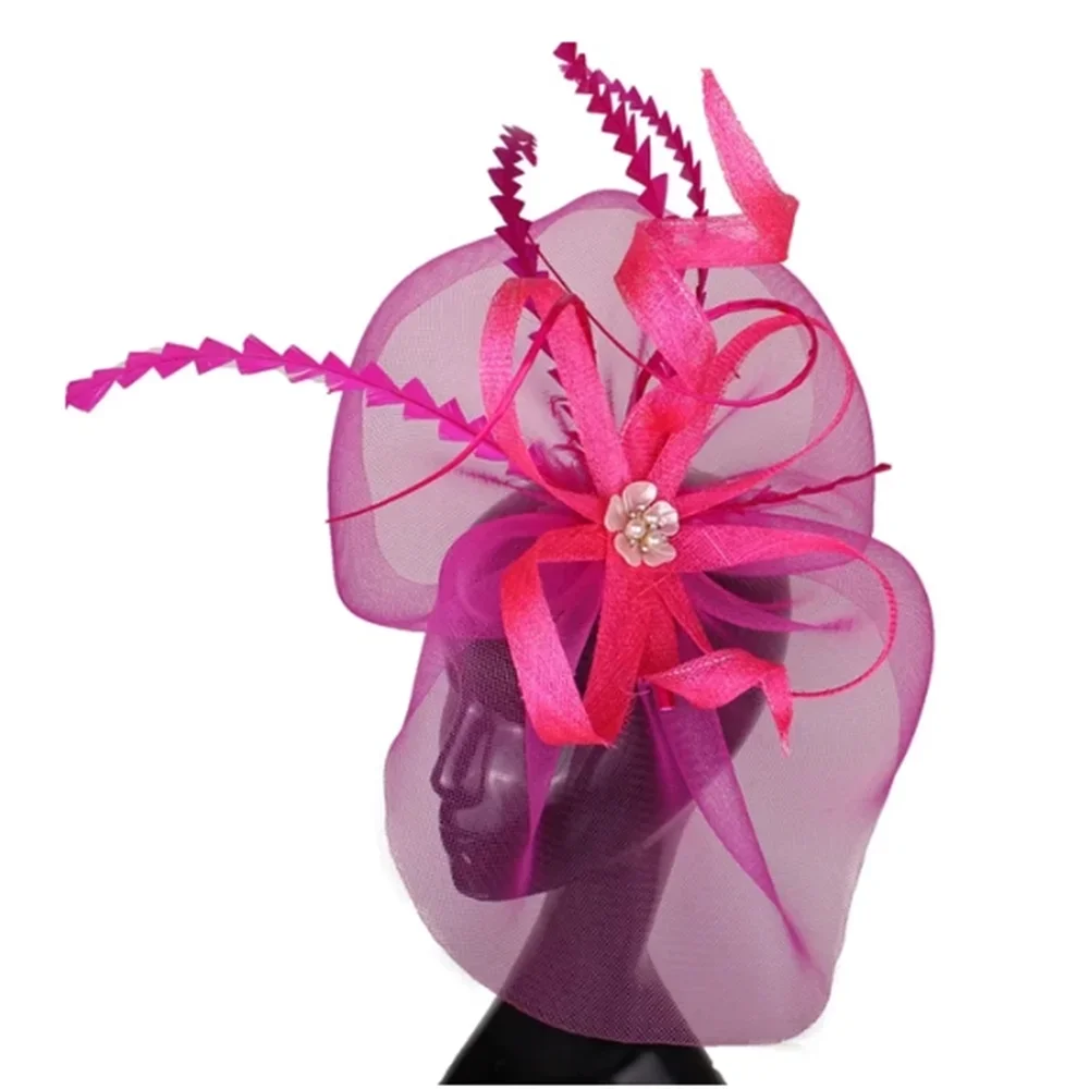 Grand Chapeau de Mariage Élégant pour Femme, Accessoire de ix, Crinoline, Sauna, Nouvelle Collection 2024