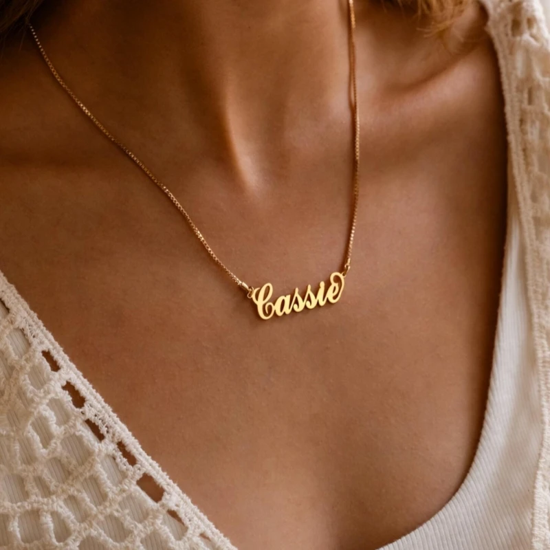 Personalized Custom Cursive Name Necklace, Dainty Gift