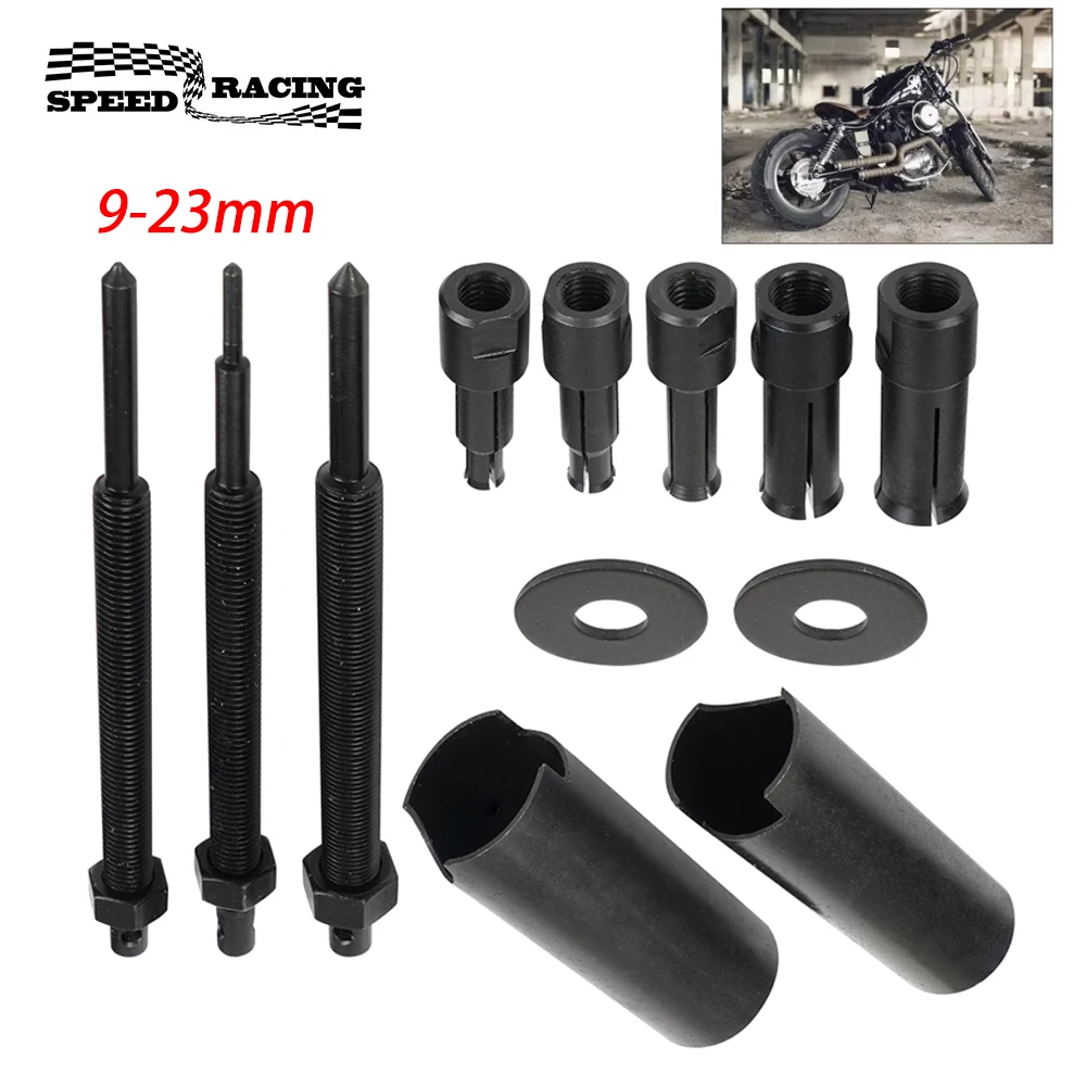 أسود 9-23 مللي متر تحمل ساحبات دراجة نارية الداخلية تحمل النازع أدوات إصلاح اليد عجلة والعتاد مزيل سحب النازع