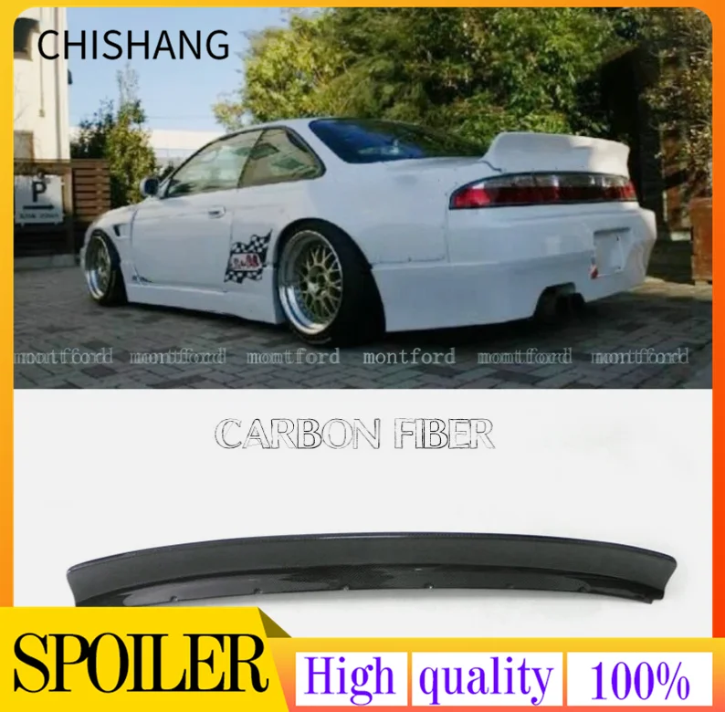 

For Nissan S14 Silvia RB Style FRP carbon fiber Rear Trunk Wing spoiler Lip Tuning Bootlid Splitter Drift Trim Bodykits