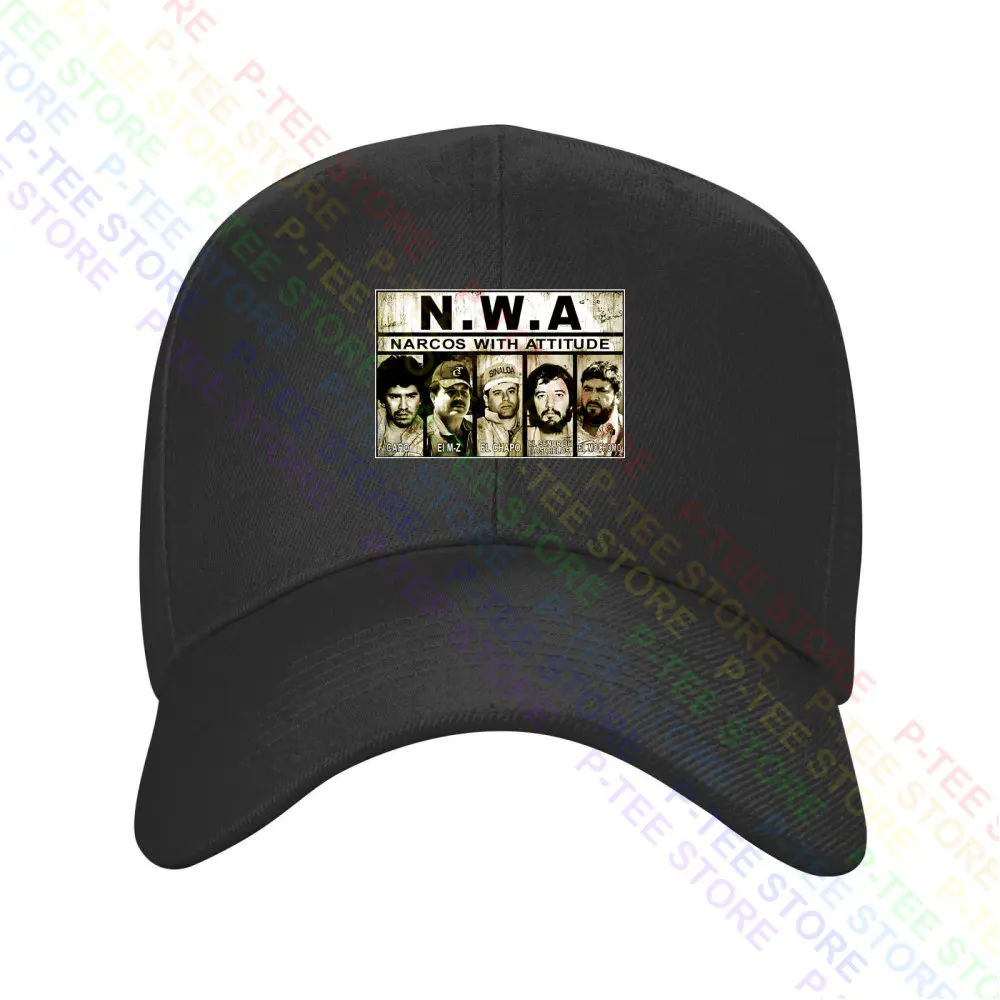 N. w. ا. إل تشابو جوزمان آخر ناركو نوا المكسيك بوس المخدرات الكرتون قبعة بيسبول ، قبعات Snapback ، محبوك قبعة دلو