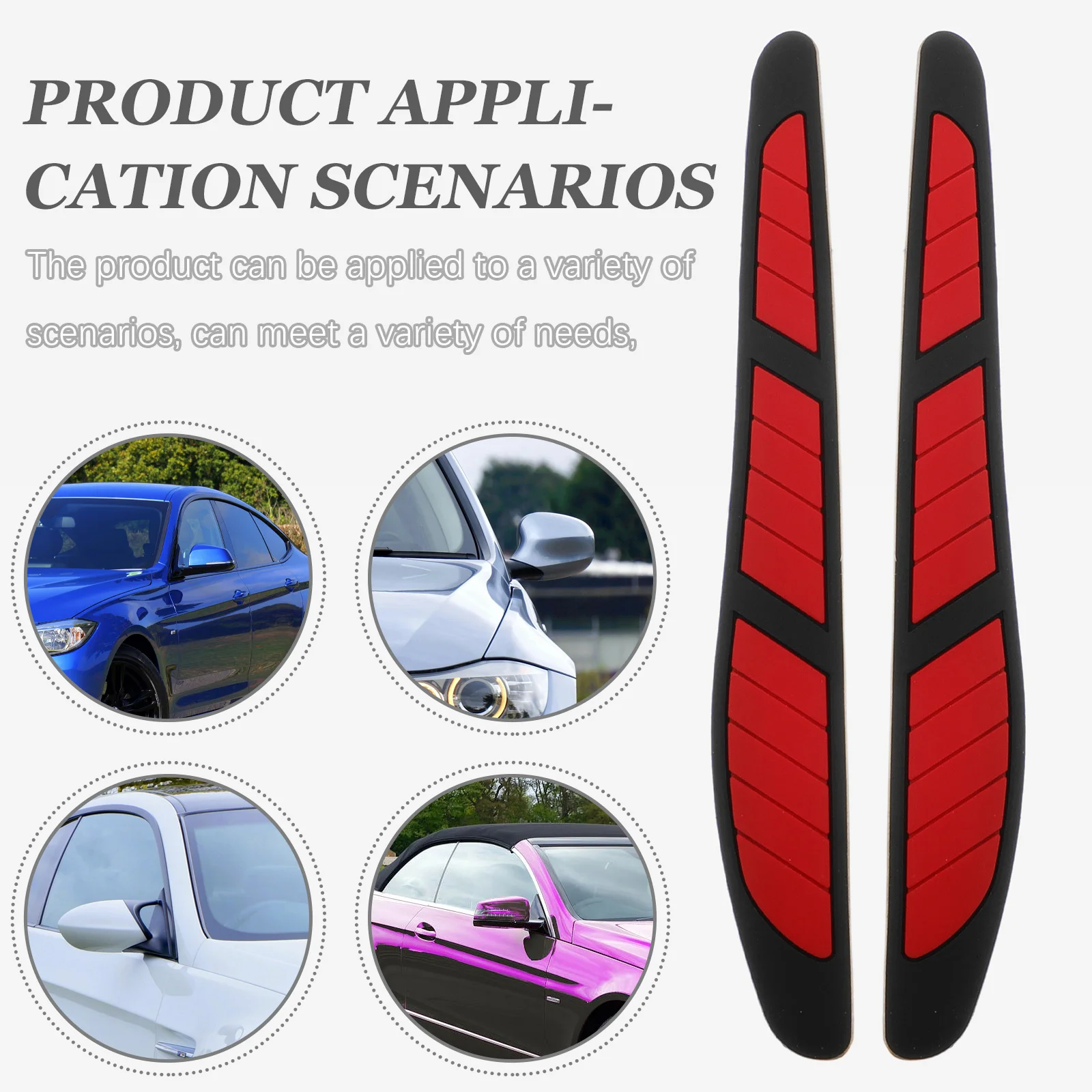 4 ชิ้นประตูรถ Anti-collision Strip รถยนต์ Edge Guard Protector ป้องกันรอยขีดข่วนสําหรับ Anti-scratch
