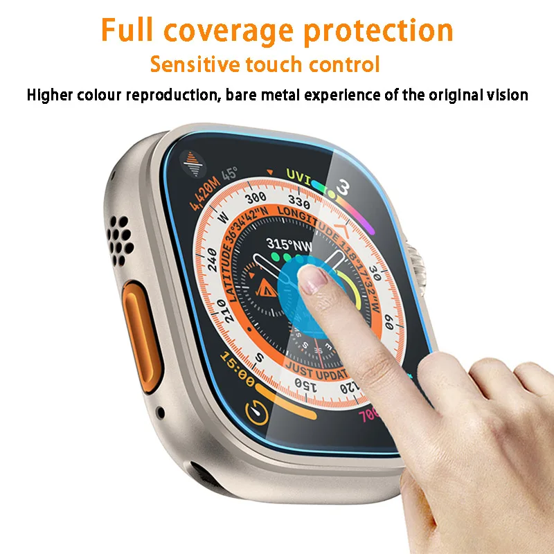 Gehard Glas Screen Protector Voor Apple Watch Ultra 49Mm Met Automatische Stick Film Tool Alleen Voor Iwatch Ultra 49Mm Accessoires