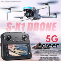 New S-X1 GPS Drone Professional 8K EIS Camera 3-axis Gimbal Aerial FPV Brushless with Large Screen Remote Control Folding Drones
