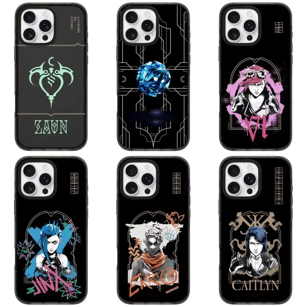 

Pop Demon Game Anime 2.0 Acrylic Black Border Magnetic Phone Case Cover for IPhone 12 13 14 15 16 Pro Max Case