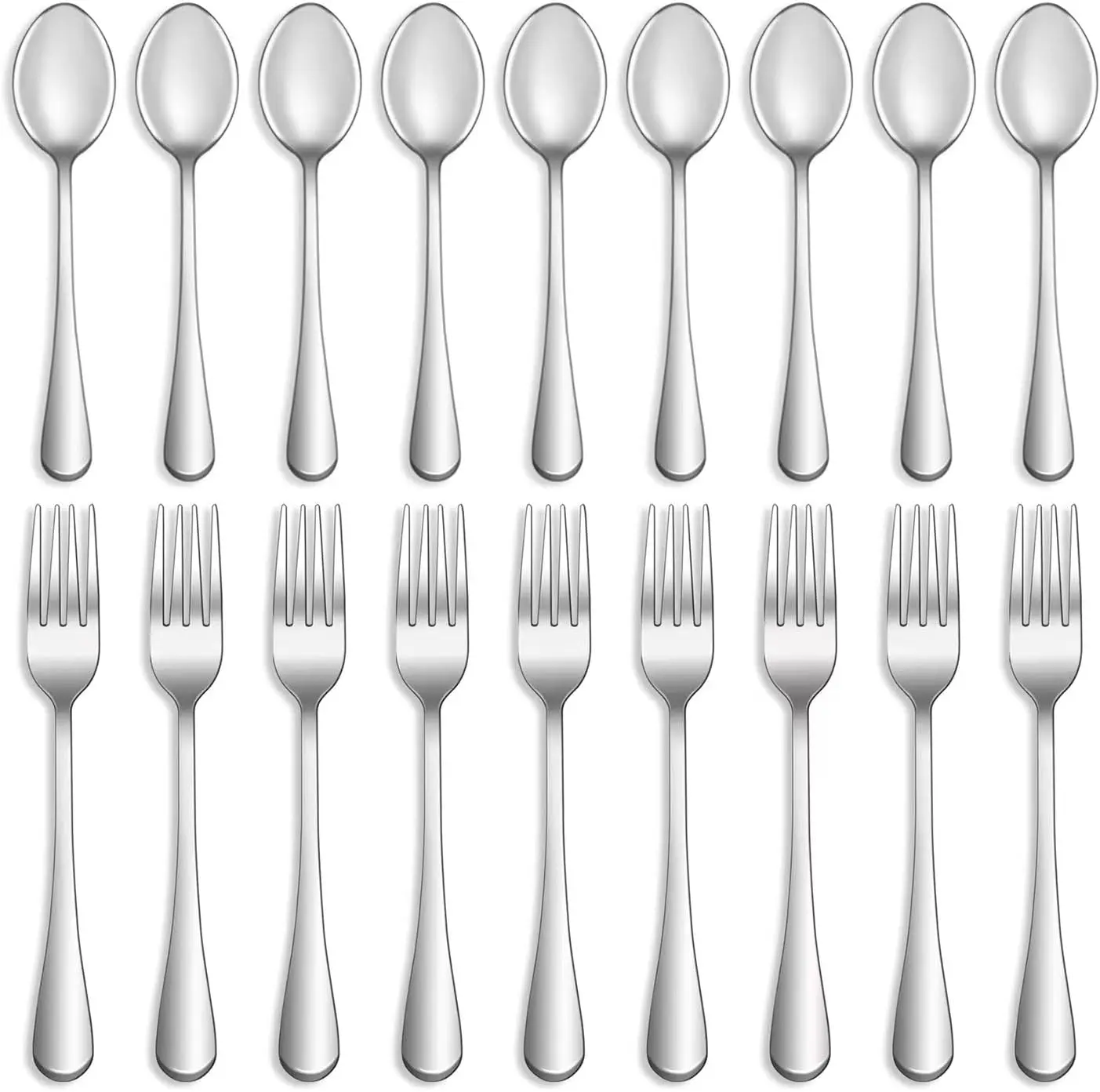 

16-Piece Stainless Steel Flatware Set, Mirror Polished, Dishwasher Safe