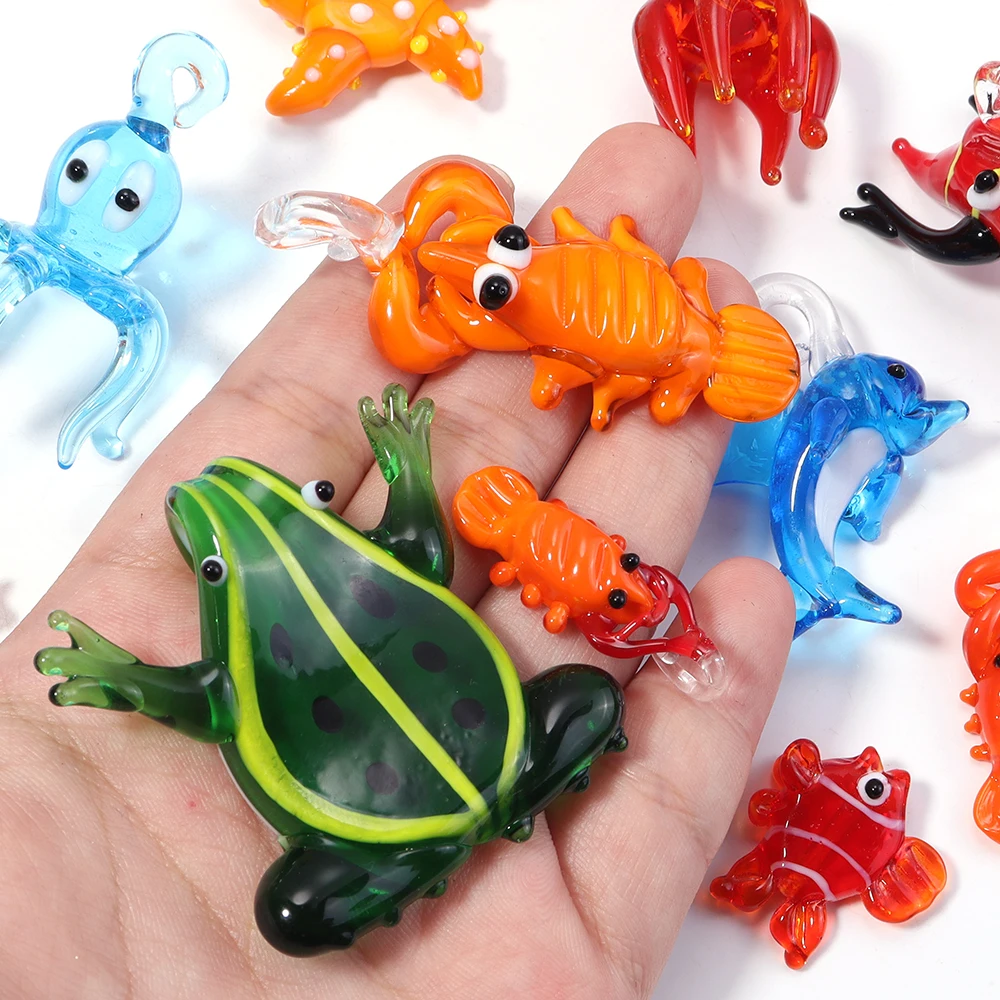 1pcs Ocean Lampwork Pendant Simulation Cute Animals Glass Beads Charms For Jewelry Making Necklace Earrings Key Chains ﻿ image 5