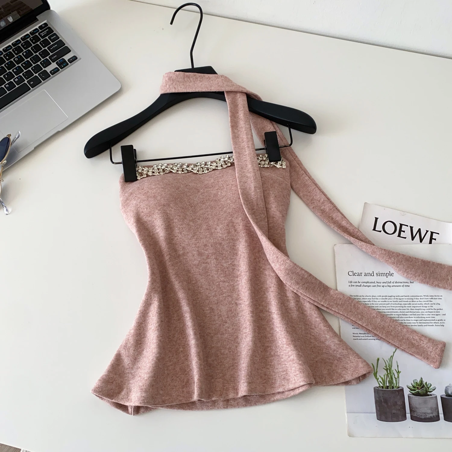 

Clothland Women Sexy Sequined Blouse Sleeveless Stretchy Strapless Shiny Lace Tie Crop Top Female Chic Fashion Shirt Blusa WA403