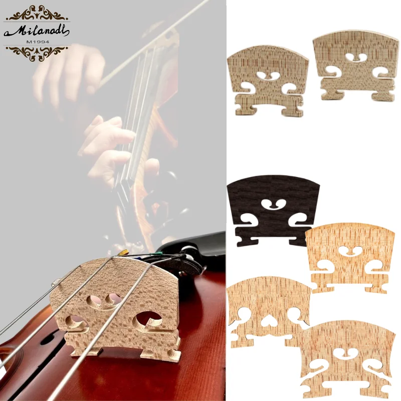 20pcs Assorted High Quality Standard Maple Wood Violin Bridge Fiddle String Classical Baroque Style Bridges dried in the open ai