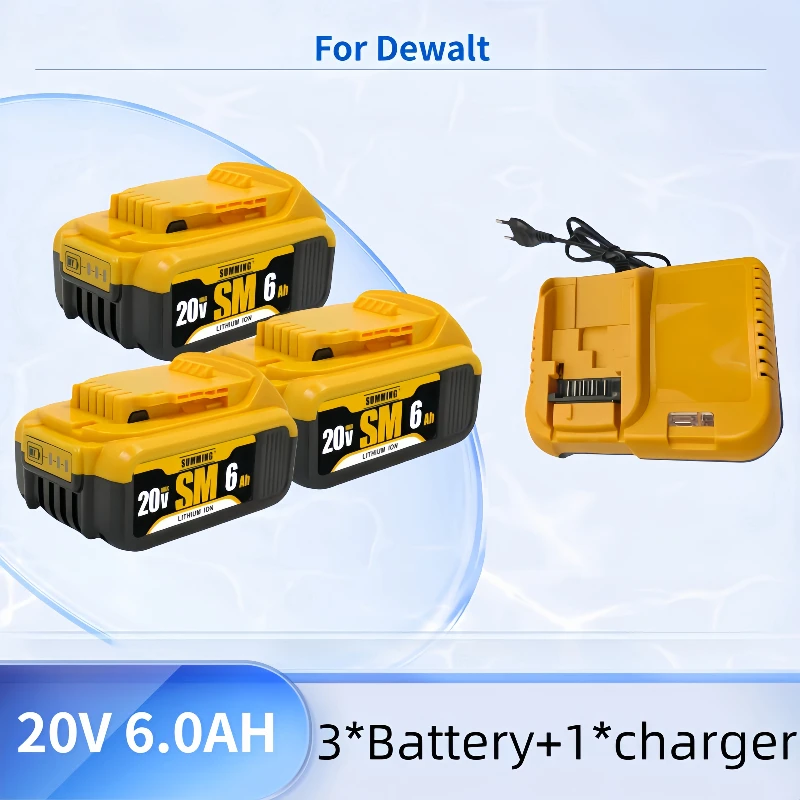 

For Dewalt 20V 6.0Ah Rechargeable Battery for Dewalt Cordless Screwdriver Drill Screw Gun Wrench Impact Batteries DCD790 DCB200