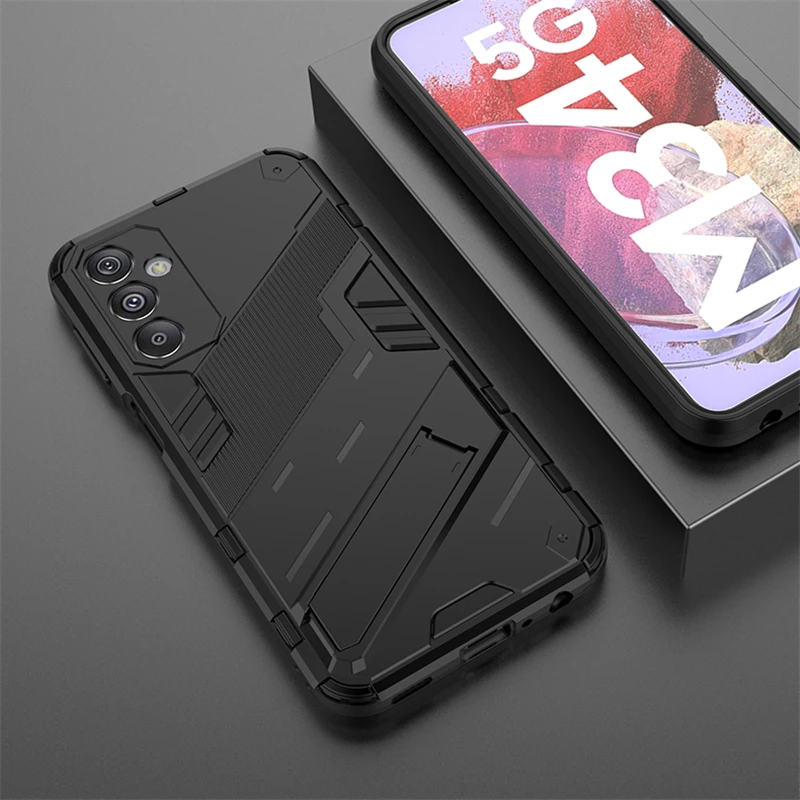 For Samsung Galaxy M34 5G Case Shockproof Armor Magnetic Holder Phone Cases For Samsung M34 M 34 5G SM-M346B Silicone Back Cover