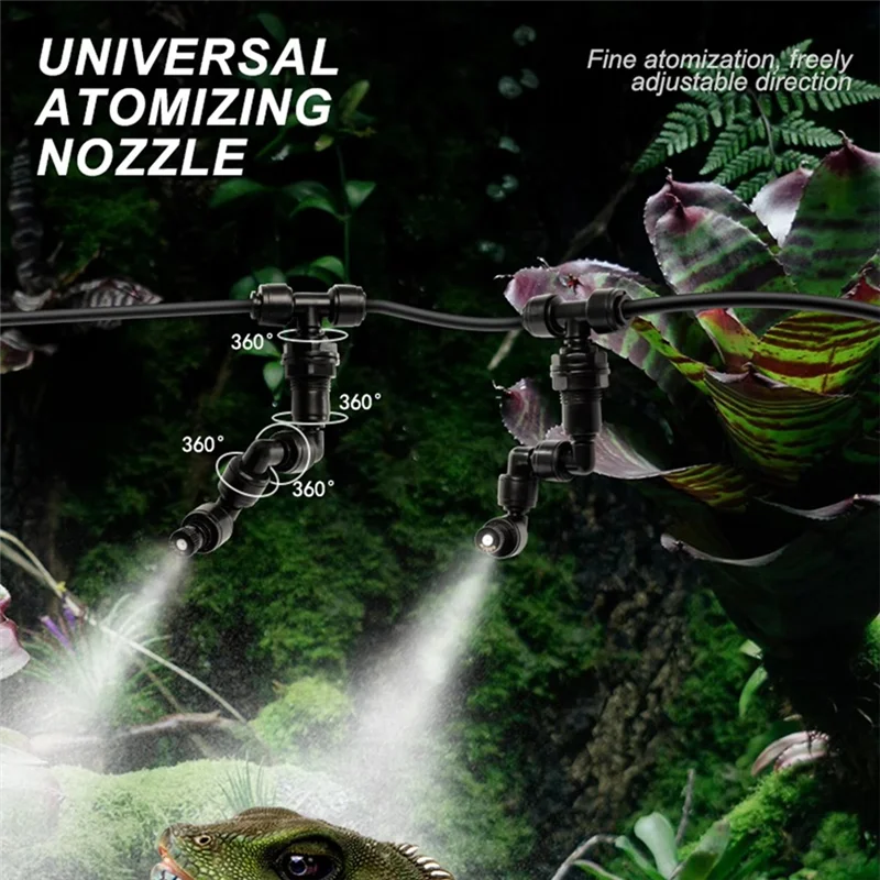 Venda quente-tuya wifi conjunto de atomização de tanque de floresta tropical sistema de pulverização de floresta tropical sistema de umidificação com 4 cabeças de spary plugue da ue