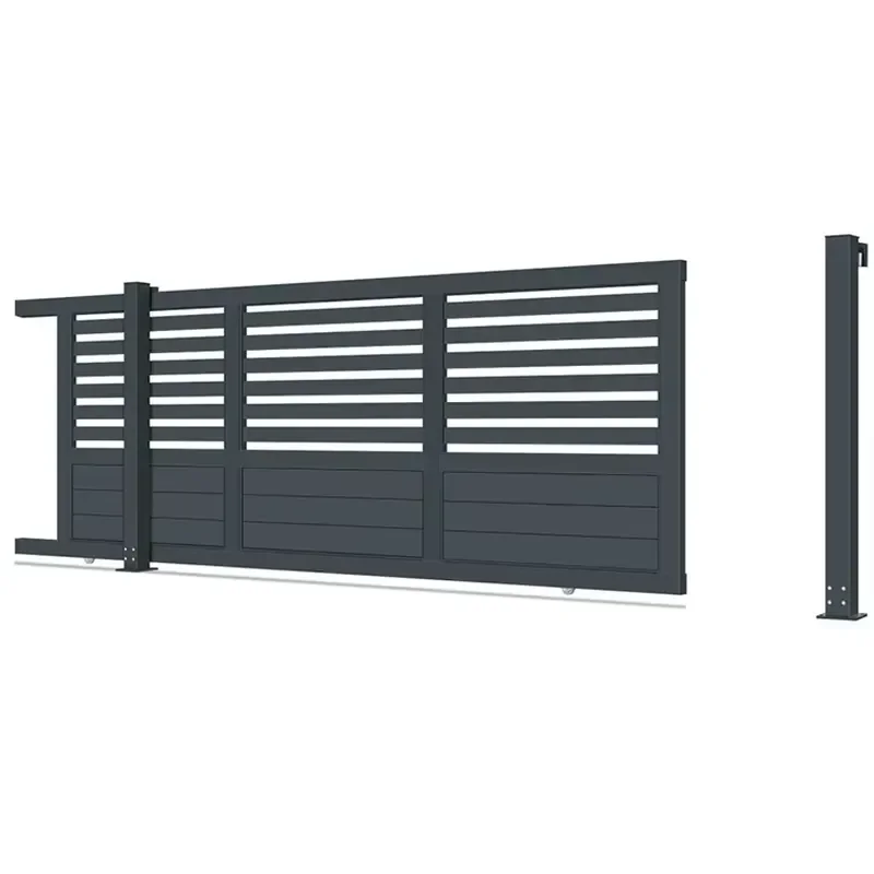 Save Cost Modern Aluminum Driveway Gates Manufacturer Cantilever Gate Sliding Aluminum Beam Hot Sale Royal Gate Design