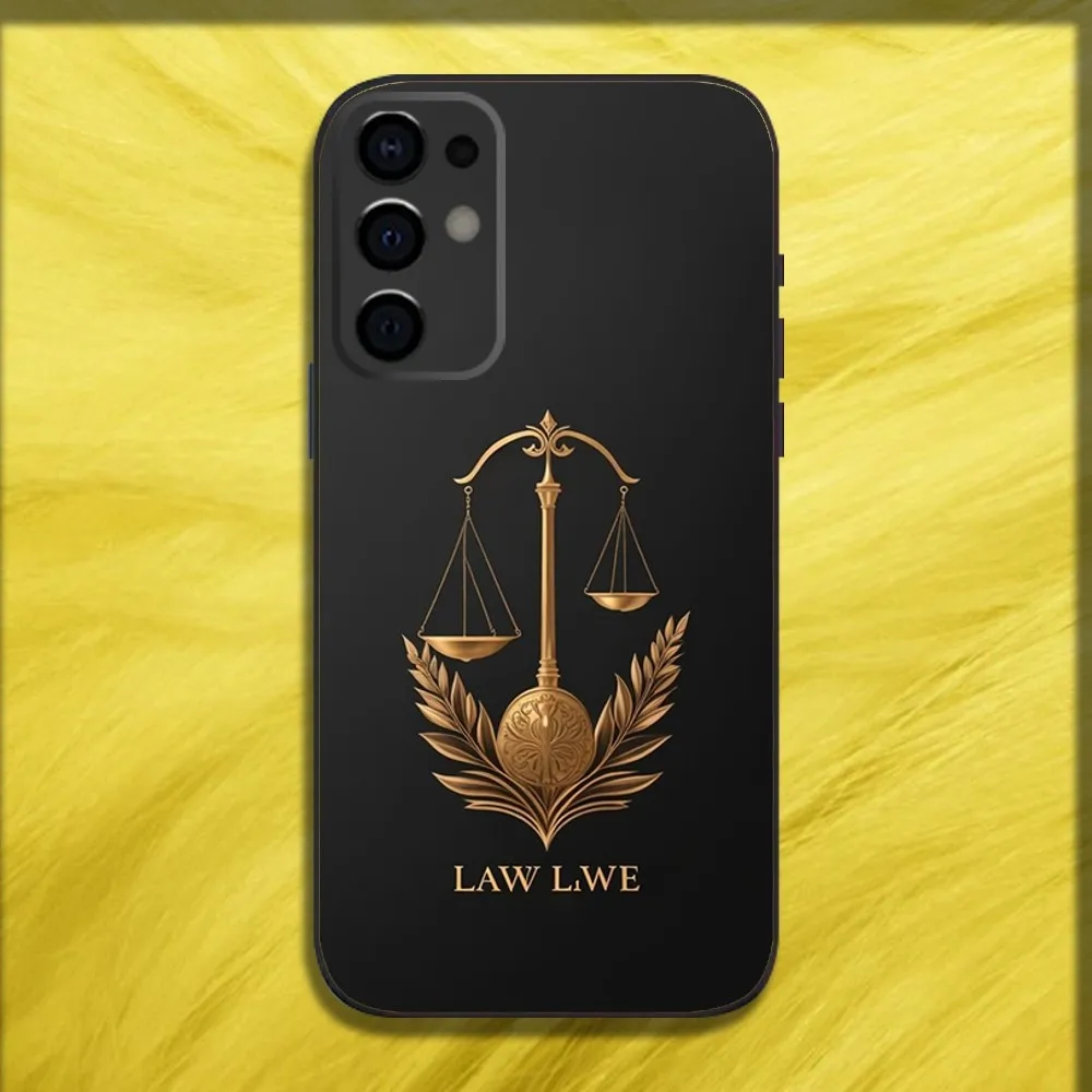 Law Judge Justice Lawyer Phone Case For Samsung S24,S21,S22,S23,S30,Ultra,S20,Plus,Fe,Lite,Note,10,9,5G Black Soft Cover