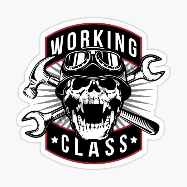 Working Class Sticker Skull Stickers for Art Room Kid Stickers Car Decorations  Funny Bumpe  Car Accessories Anime Sticker