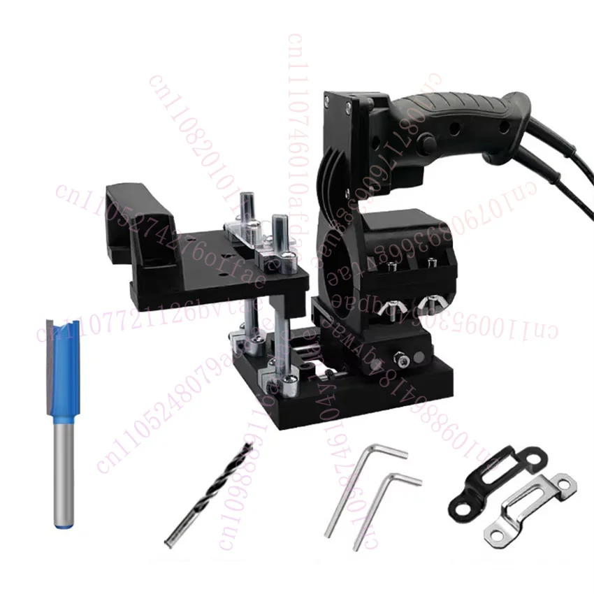 

2 in 1 Slotter Invisible Fastener Opening Punching Locator Woodworking Trimming Slotting Bracket Cabinet Hole Fixing Fixture