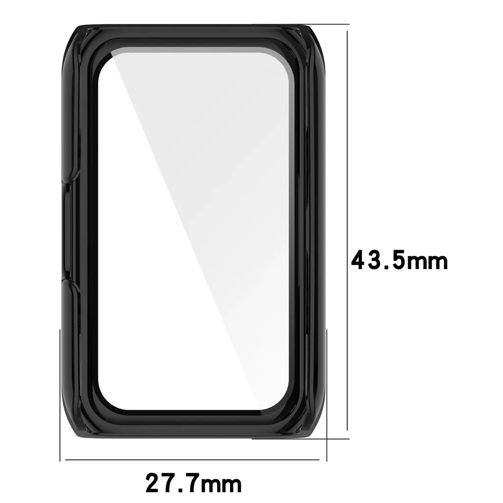 حافظة صلبة رفيعة للغاية من البولي كربونات غطاء حماية للشاشة من الزجاج المقسى لهاتف هواوي باند 7 6 برو NFC Honor Band 6