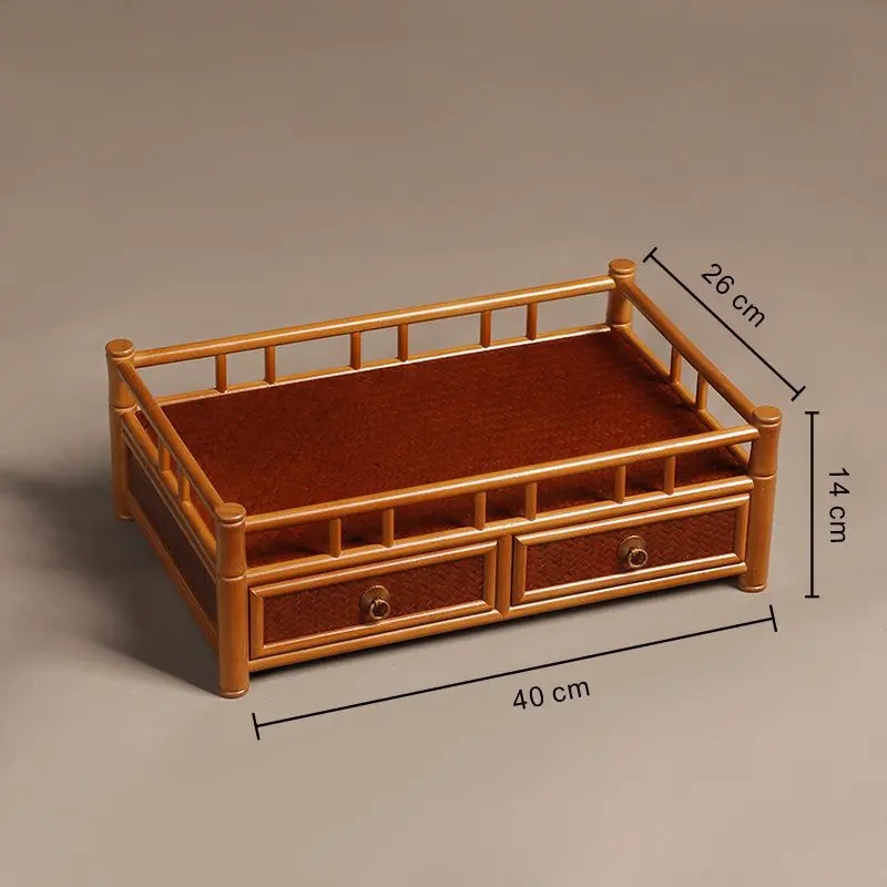 Original bamboo stick tea shed tea set teapot teacup with drawer storage display stand Duobao Pavilion Bogu frame tea set access 6