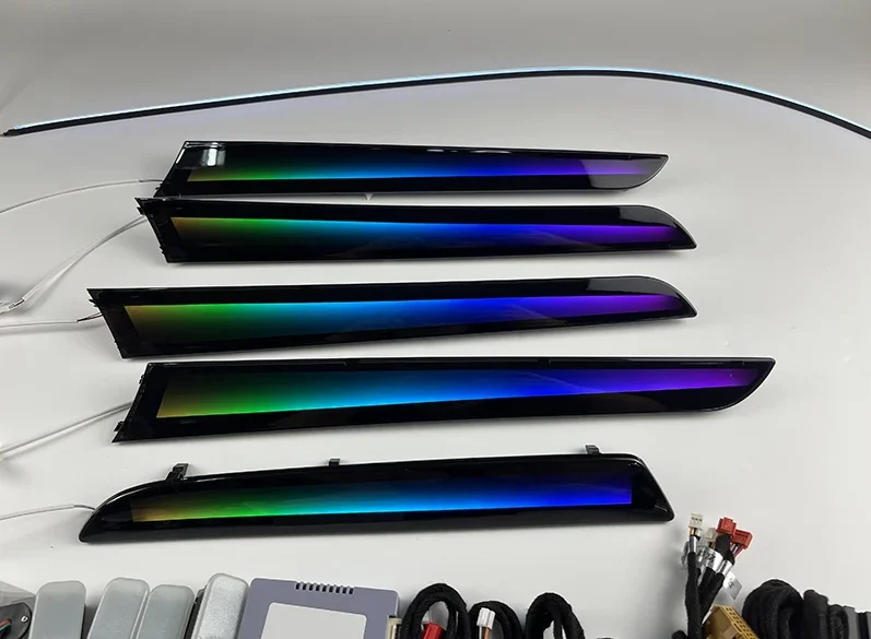 Piano Black Ambient Light For Audi A4 B8 Q5 2009-2017 Decorate Atmosphere Lamp Door Panel Repalcement Dynamic light And Shadow