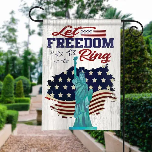 Let Freedom Ring Double Sided Flag, American Statue Of Liberty Flag LLK ZZU hhz