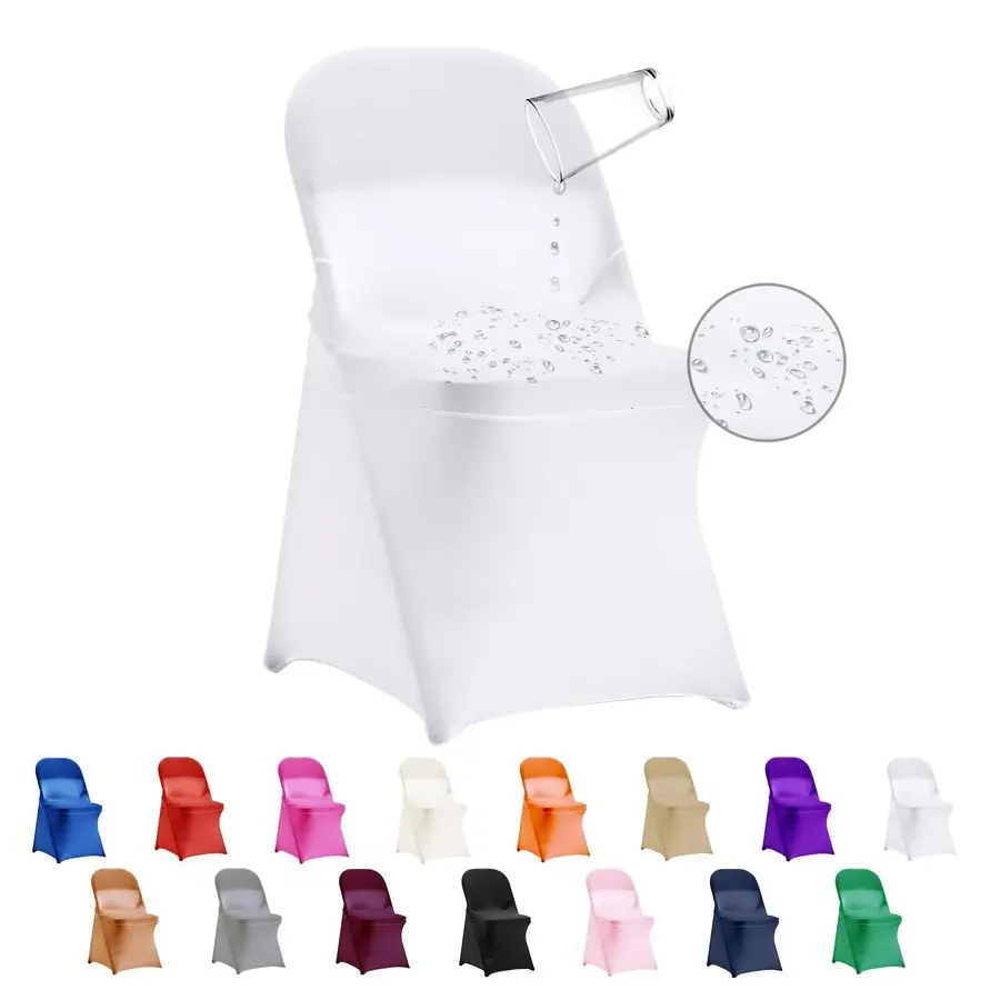

Водонепроницаемые эластичные чехлы для складных стульев из спандекса, защитные чехлы для стульев в столовую для свадеб, банкетов, вечеринок, праздников
