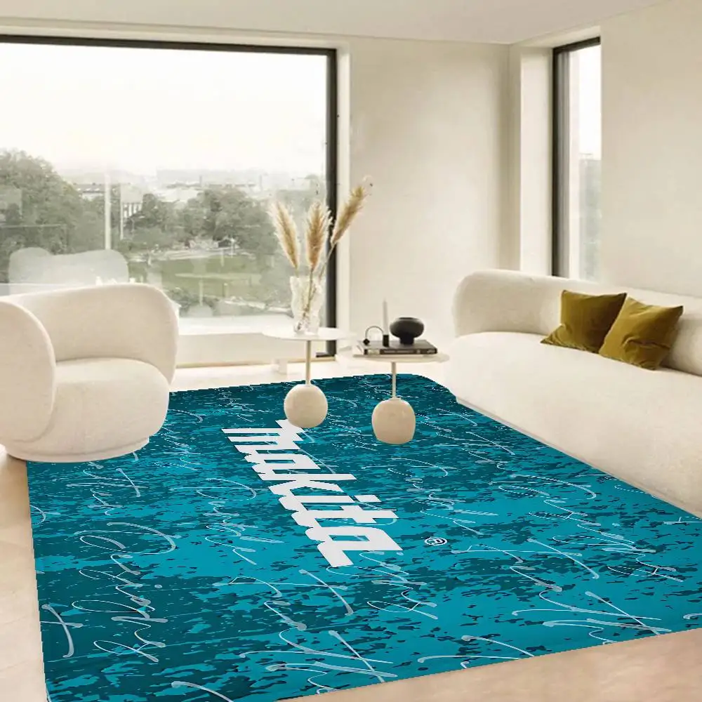 M-Makitas Tool Logo Room Mats Retro Multiple Choice Living Room Kitchen Rug Non-Slip Welcome Rug