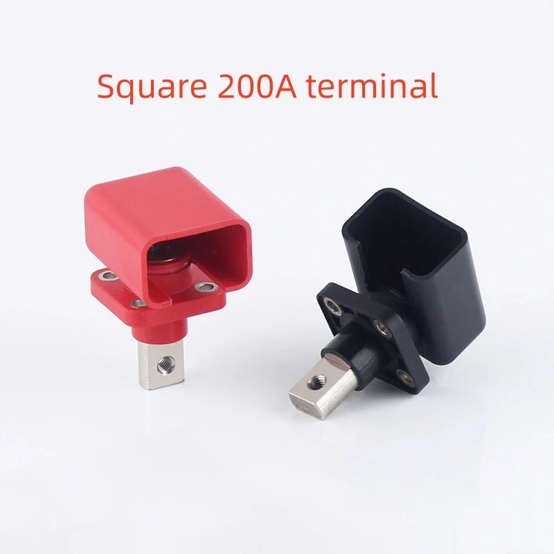 1Pcs Square 200A High Current All Copper Lithium Battery Terminal Wall Mount Battery Connector