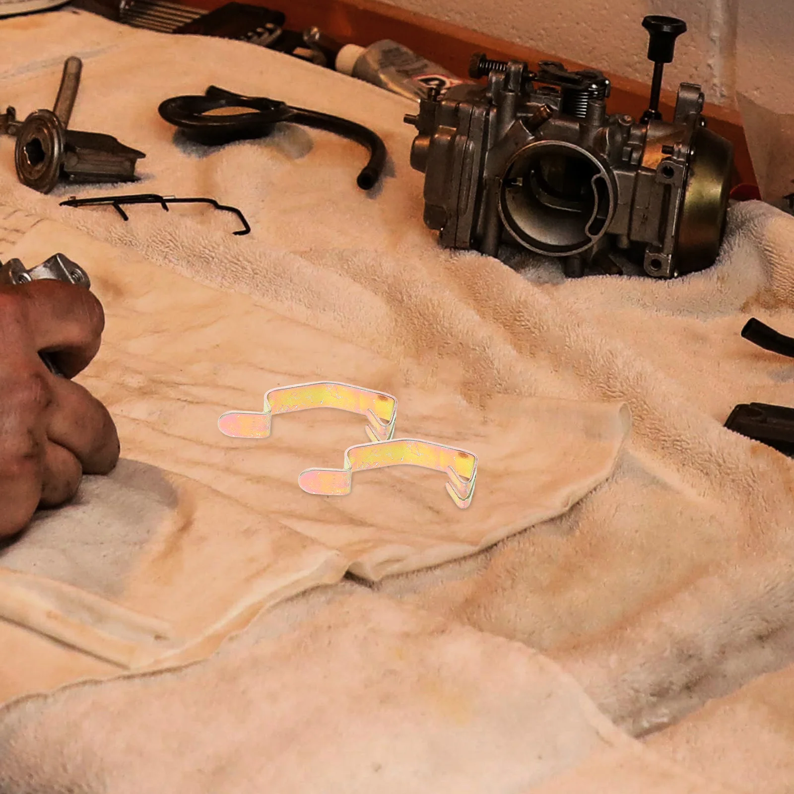 

10Pcs Car Air Cleaner Clip Metal Air Filter Housing Clamp Universal Car Accessories Replacement Parts Filter Box Housing